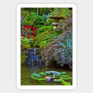 Canada. BC. Butchart Gardens. Japanese Garden. Sticker
